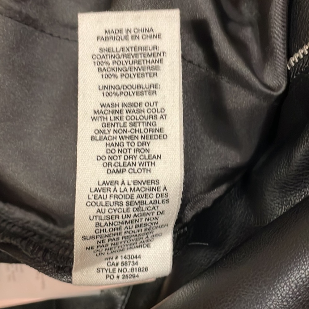 Avec Les Filles Black Faux Leather Cargo Wide Leg Pants S NWT - Picture 10 of 14